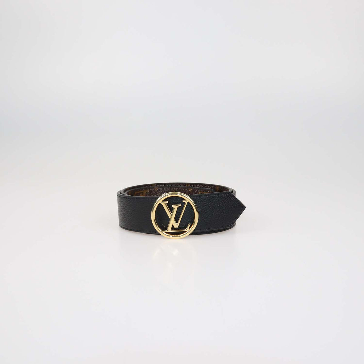 Louis Vuitton Monogram Canvas and Leather Reversible LV Circle Belt