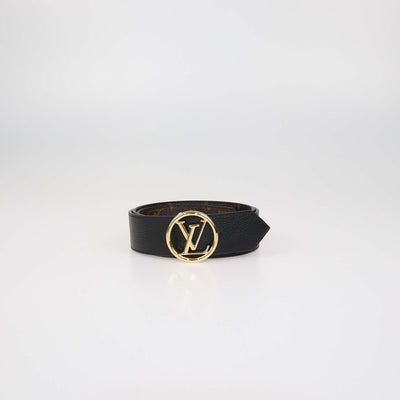 Louis Vuitton Monogram Canvas and Leather Reversible LV Circle Belt