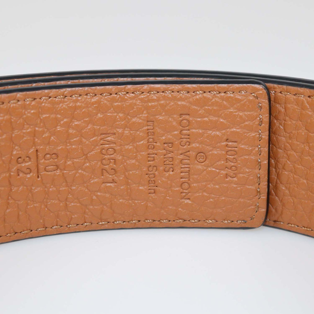 Louis Vuitton Black/Brown Leather Reversible Initiales Belt