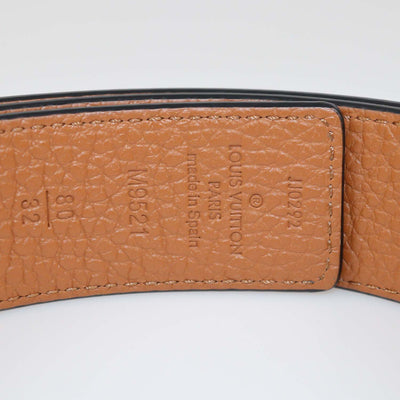 Louis Vuitton Black/Brown Leather Reversible Initiales Belt