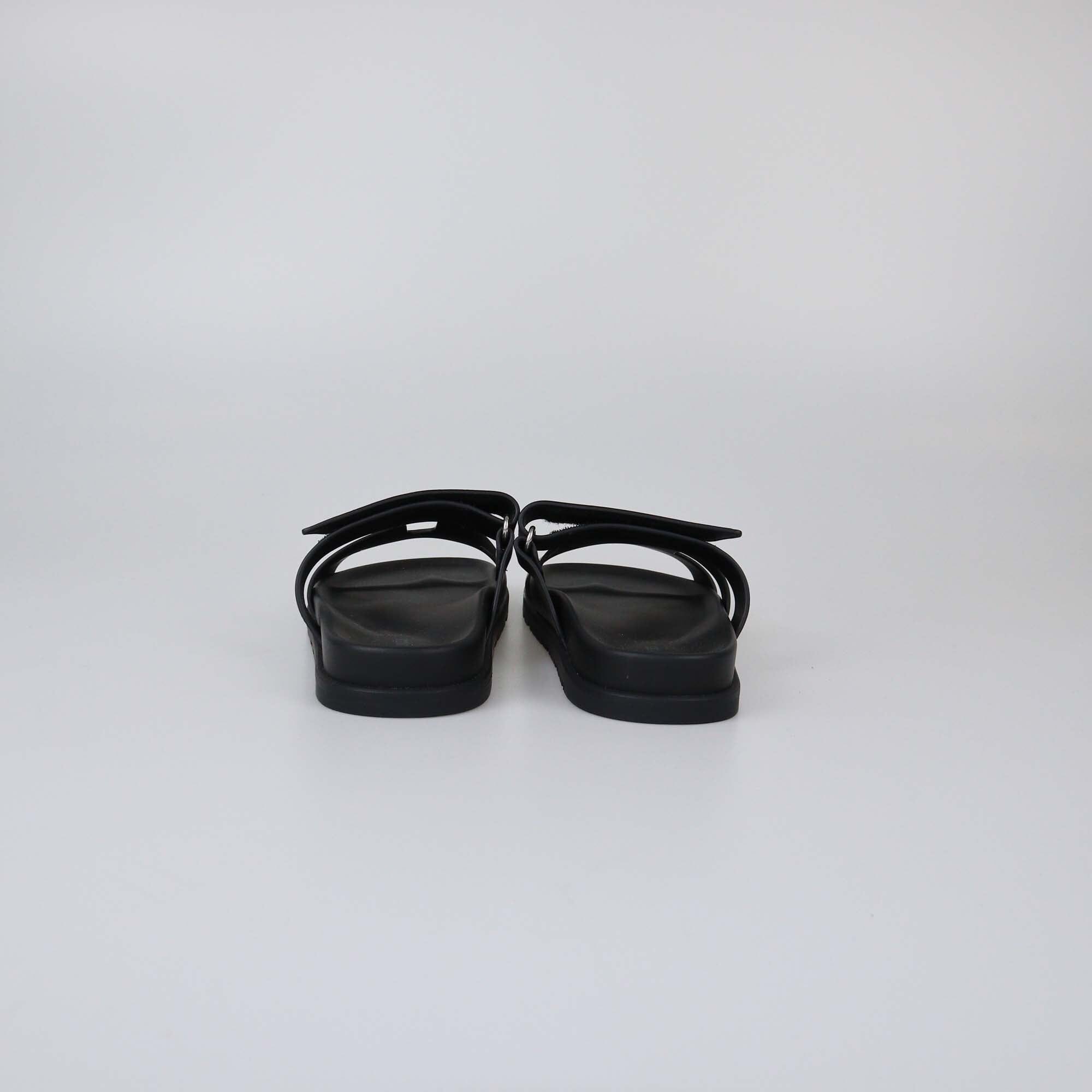 Hermes Black Chypre Sandals Womens Hermes 