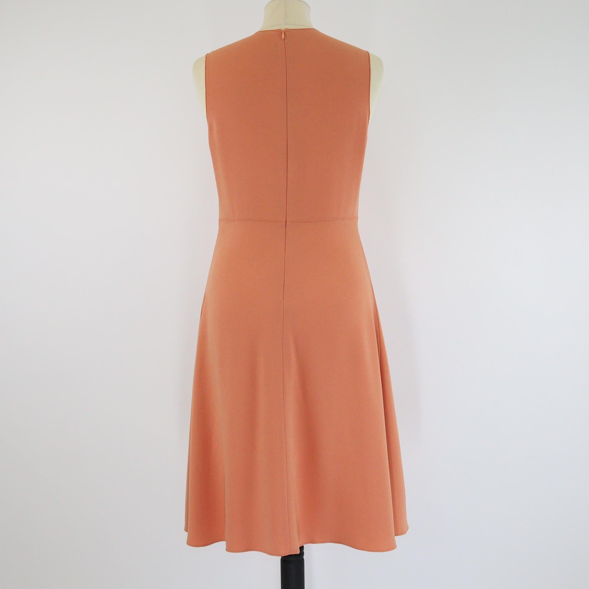 Joseph Peach Crepe Paneled Skater Dress Womens Joseph 