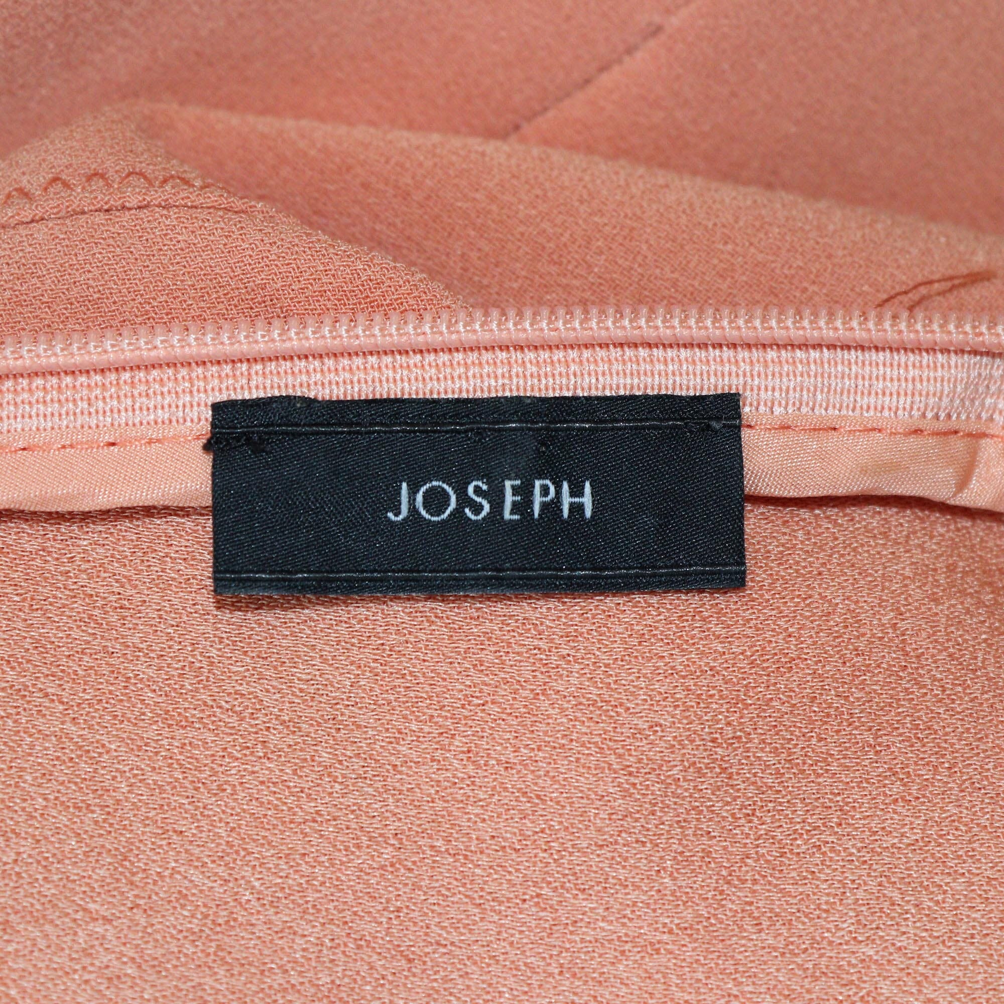 Joseph Peach Crepe Paneled Skater Dress Womens Joseph 