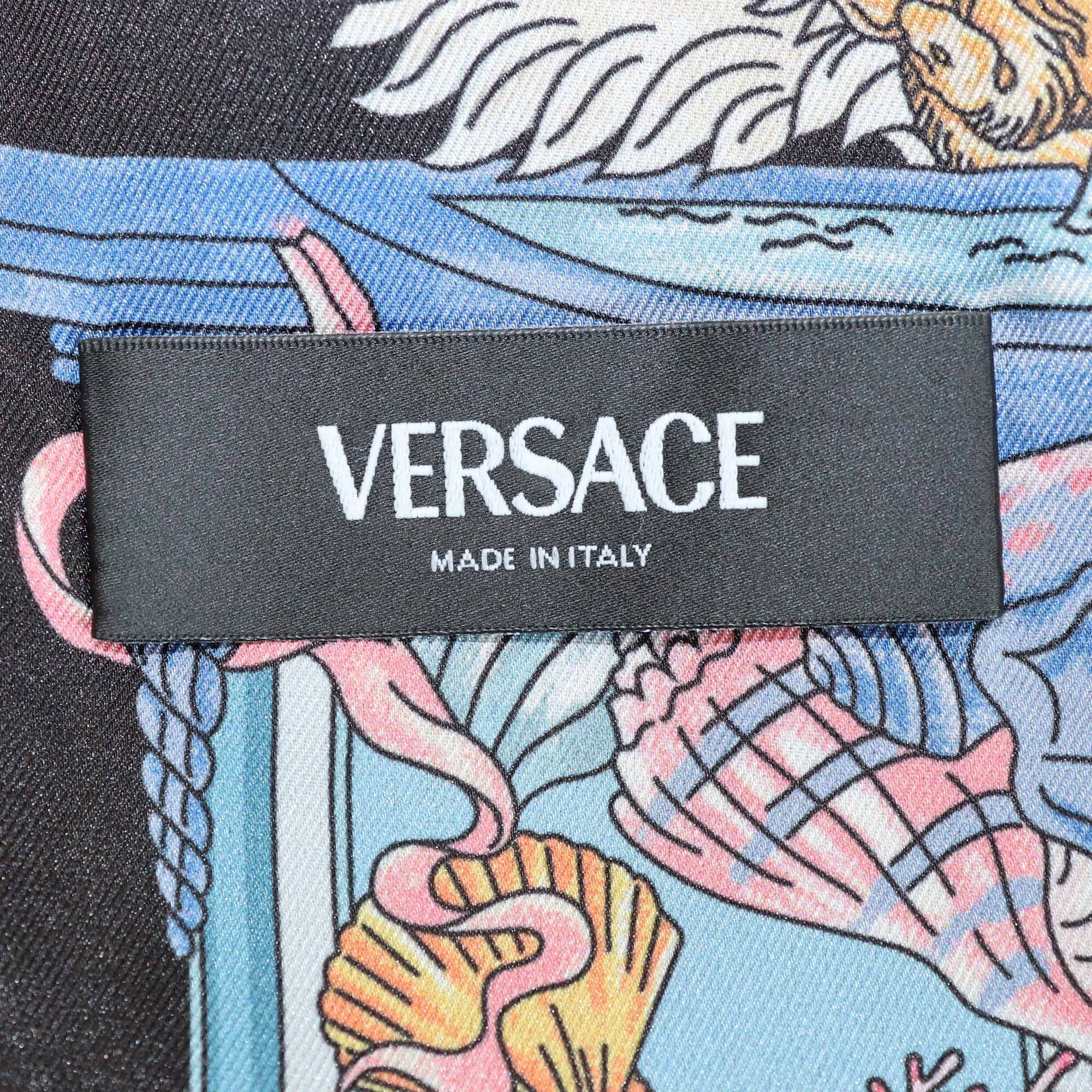 Versace Navy Blue Wool Double Flap Pocket Single Breasted Blazer Mens Versace 