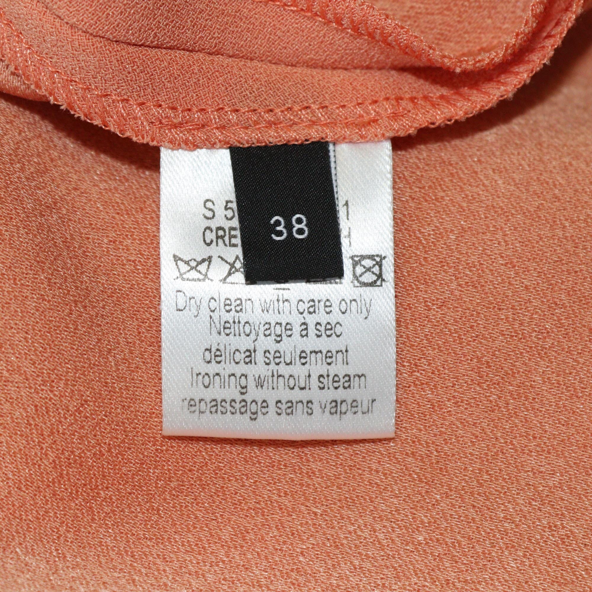 Joseph Peach Crepe Paneled Skater Dress Womens Joseph 