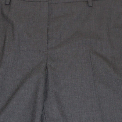 Prada Dark Grey/Blue Wool Velvet Trimmed Pants