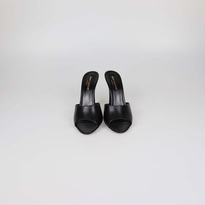 Saint Laurent Black Leather LA 16 Sandals