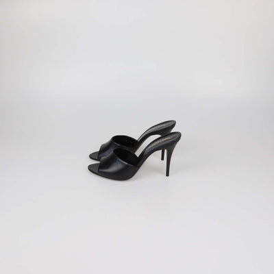Saint Laurent Black Leather LA 16 Sandals