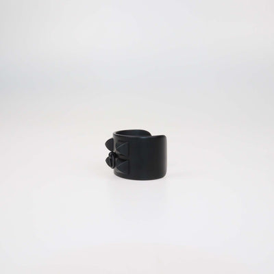Hermes Matte Black Aluminium Collier de Chien Sunset Cuff Bracelet