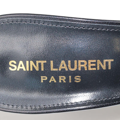 Saint Laurent Black Leather LA 16 Sandals