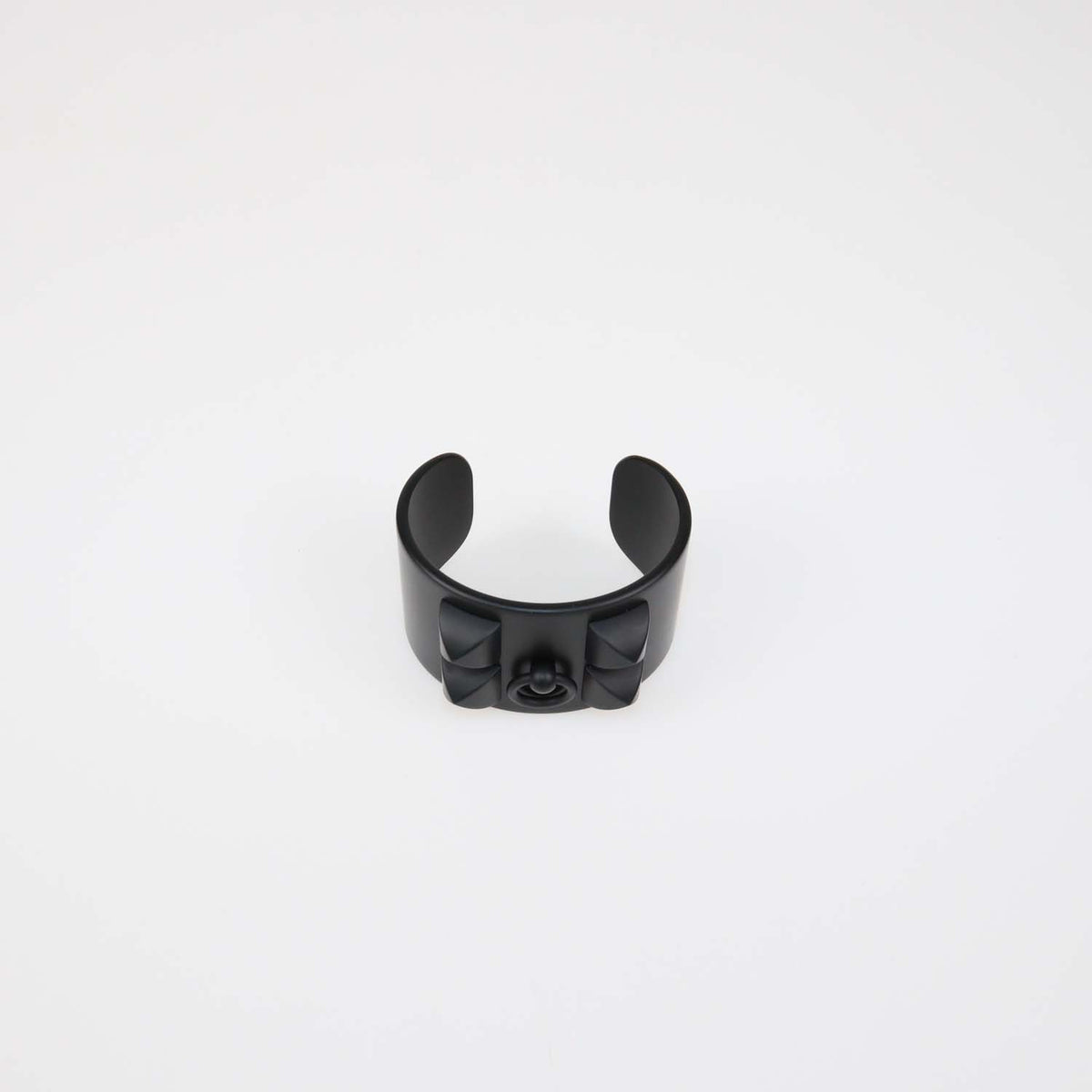 Hermes Matte Black Aluminium Collier de Chien Sunset Cuff Bracelet