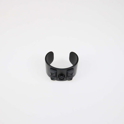Hermes Matte Black Aluminium Collier de Chien Sunset Cuff Bracelet