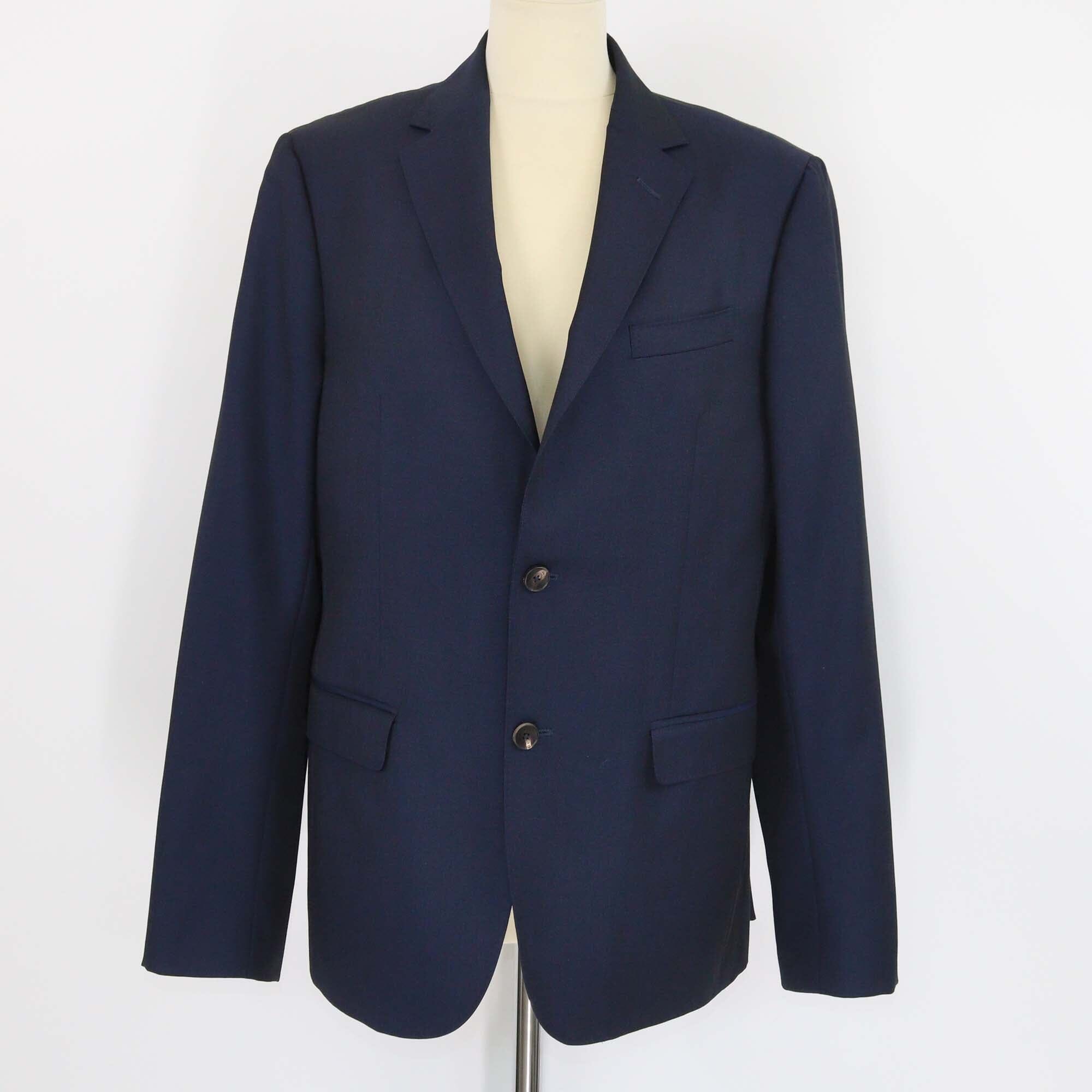 Z Zegna Navy Blue Blend Wool Single Breasted Blazer Mens Z Zegna 