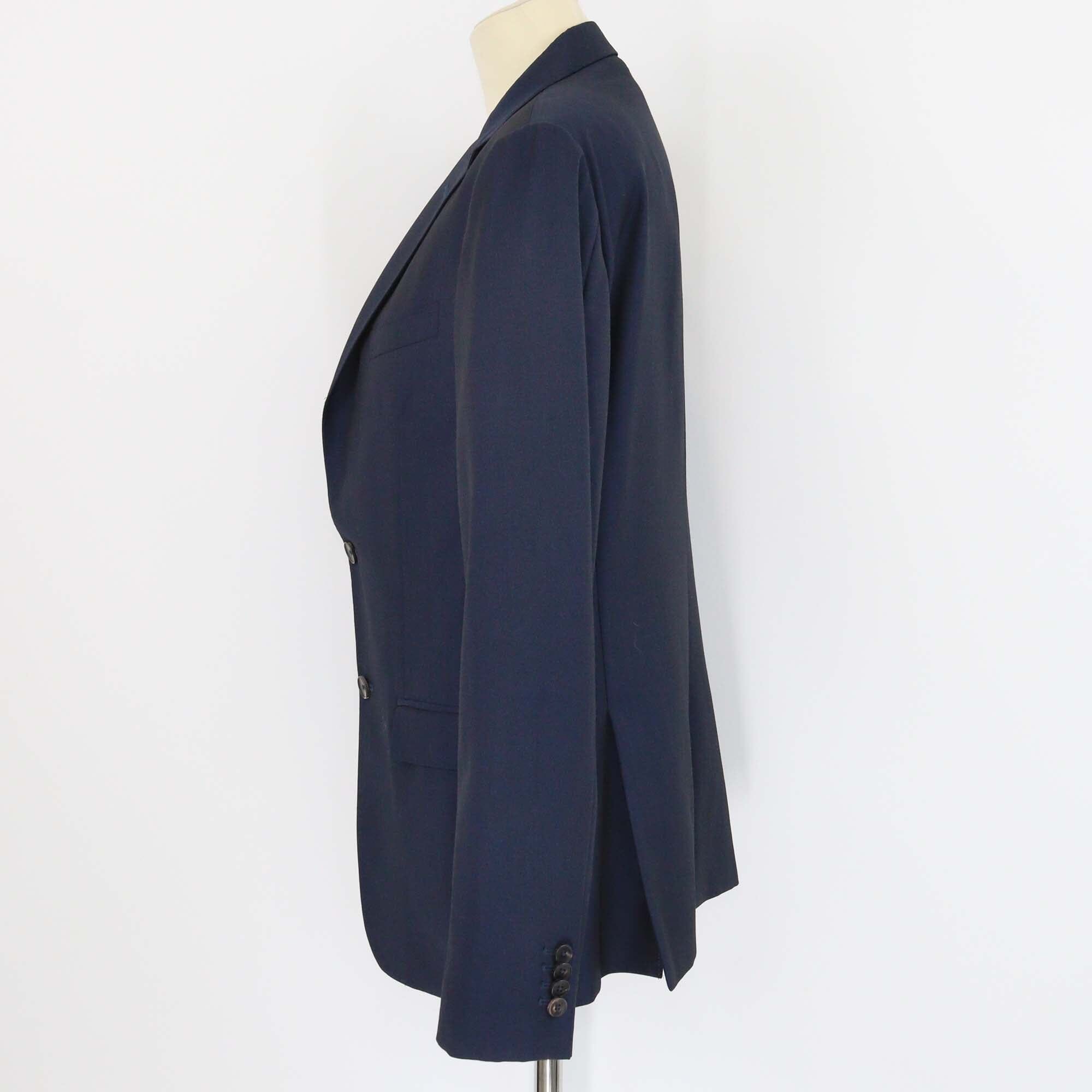 Z Zegna Navy Blue Blend Wool Single Breasted Blazer Mens Z Zegna 