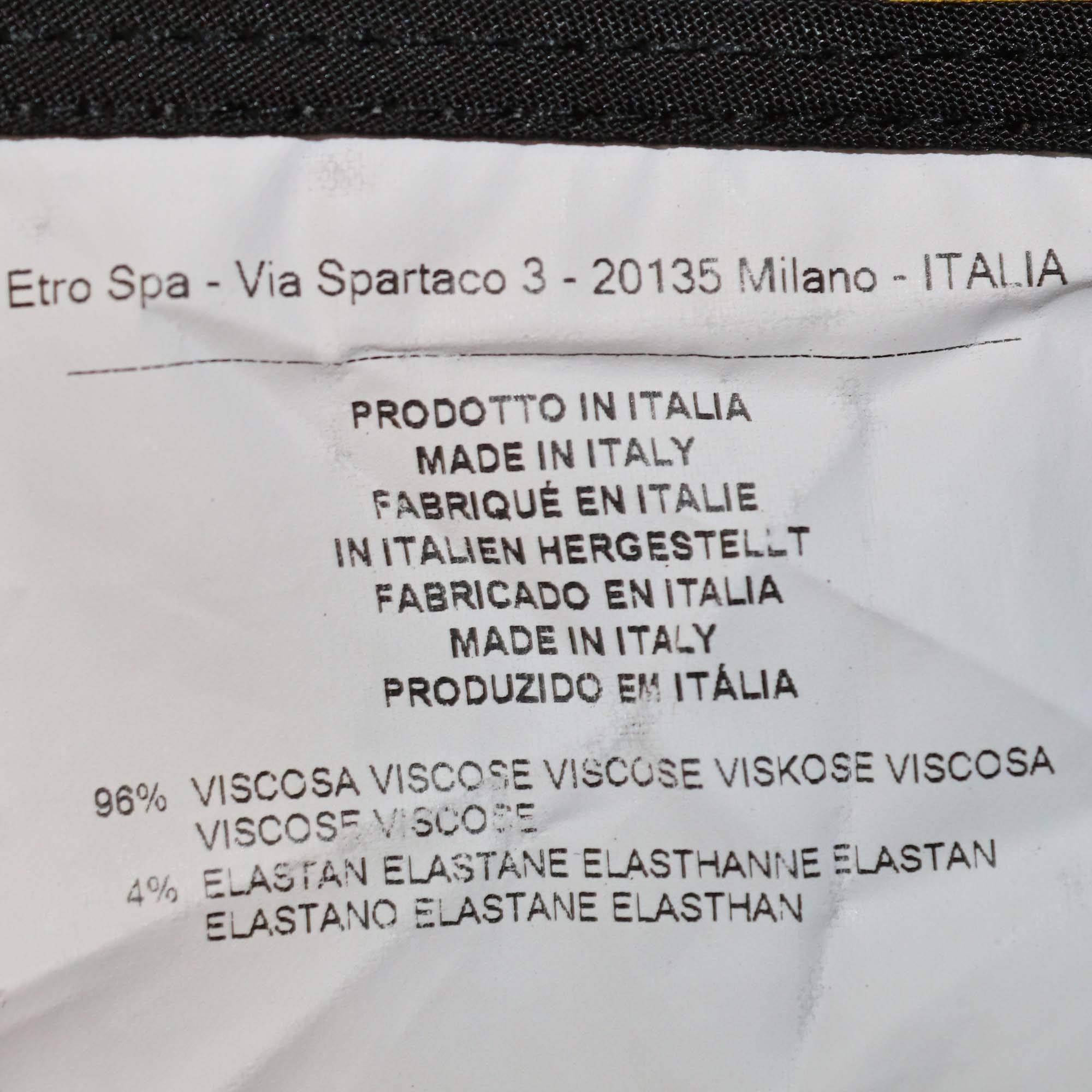 Etro Multicolor Printed Straight Leg Pants