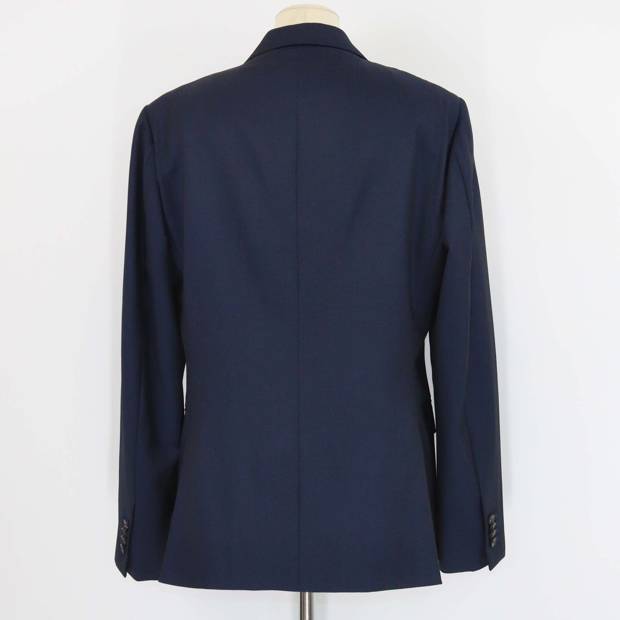 Z Zegna Navy Blue Blend Wool Single Breasted Blazer Mens Z Zegna 