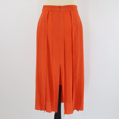 Joseph Orange Pleated Charlie Midi Skirt Womens Joseph 