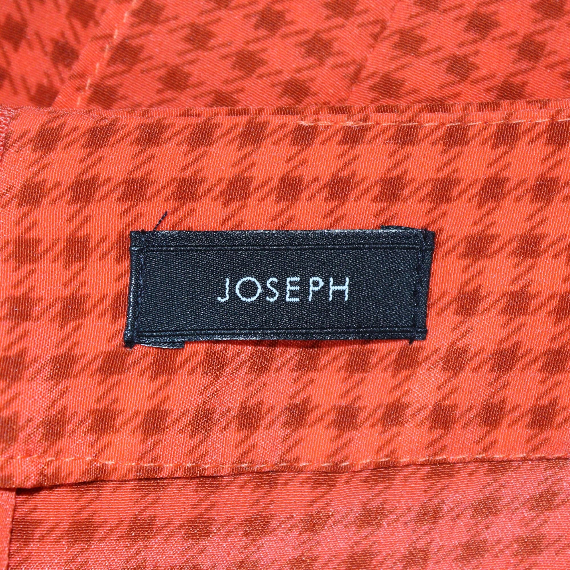 Joseph Orange Pleated Charlie Midi Skirt Womens Joseph 