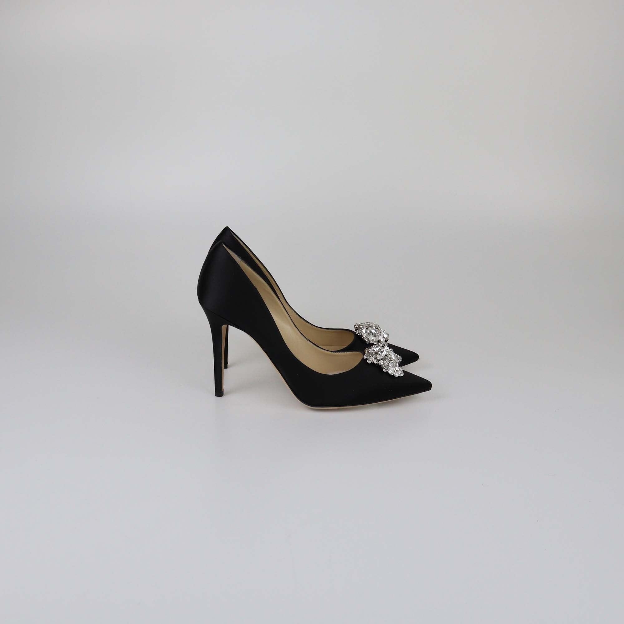 Jimmy Choo Black Crystal Embellished Pumps Womens Jimmy Choo 