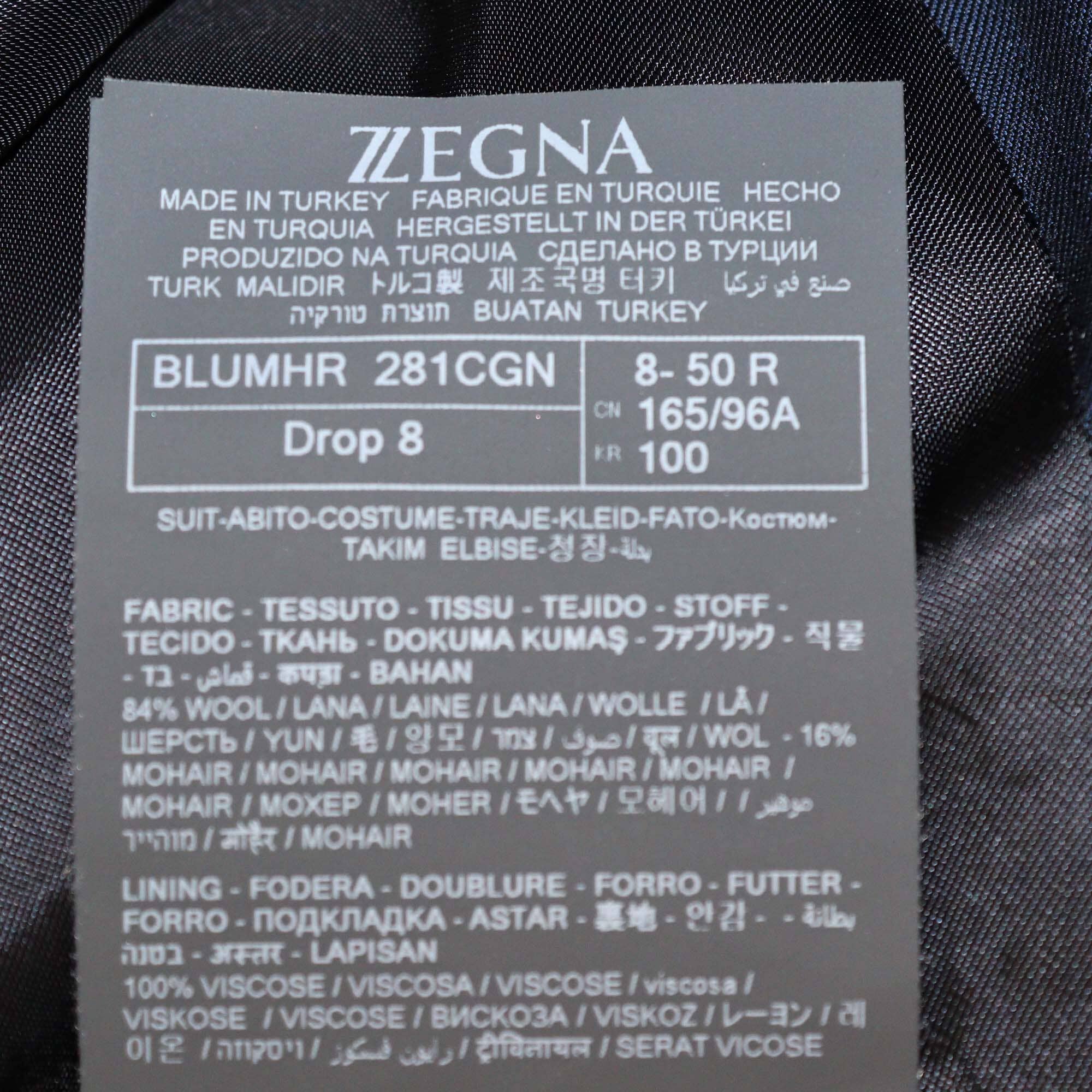 Z Zegna Navy Blue Blend Wool Single Breasted Blazer Mens Z Zegna 