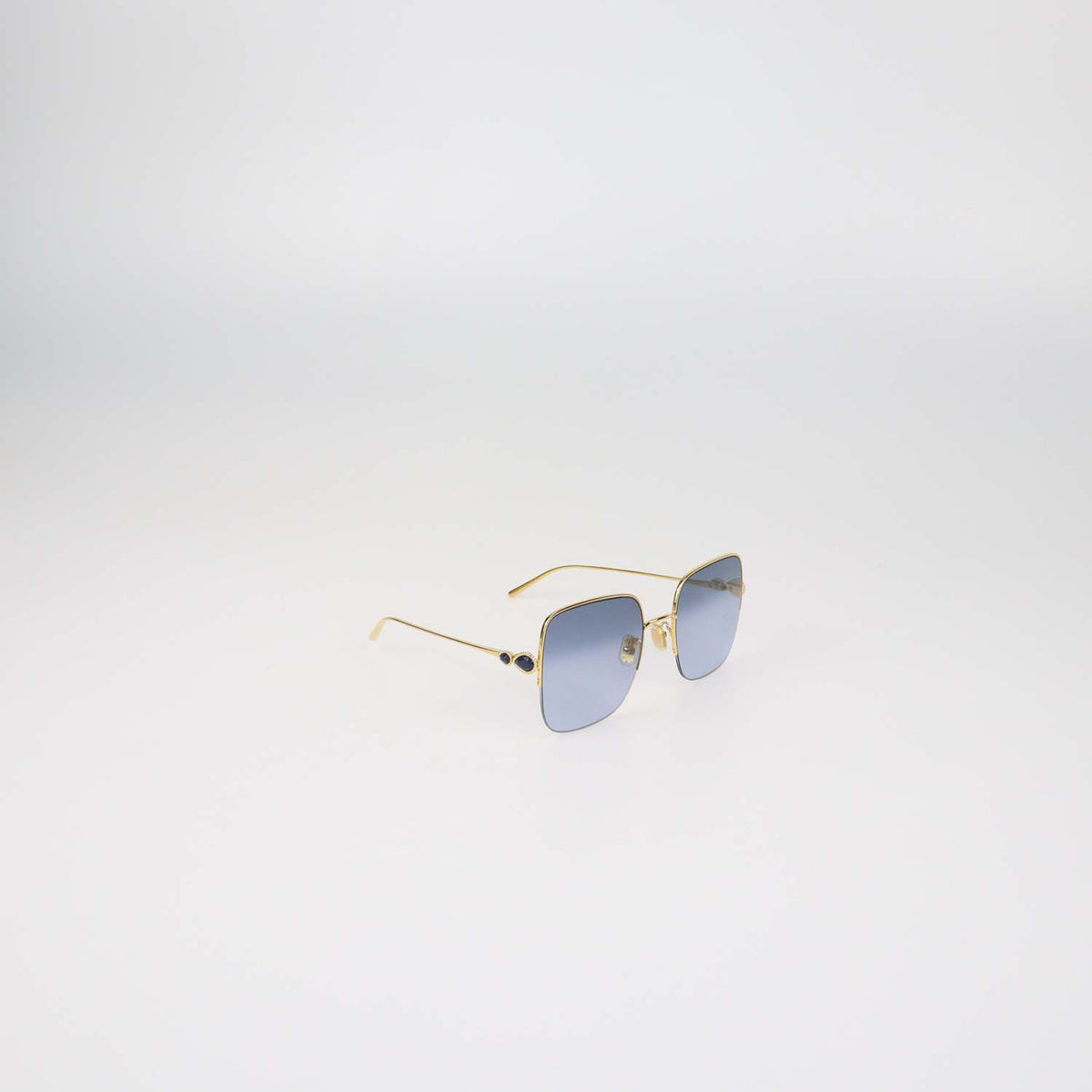 Boucheron Gold.Blue Gradient Serpent Boheme Square Sunglasses
