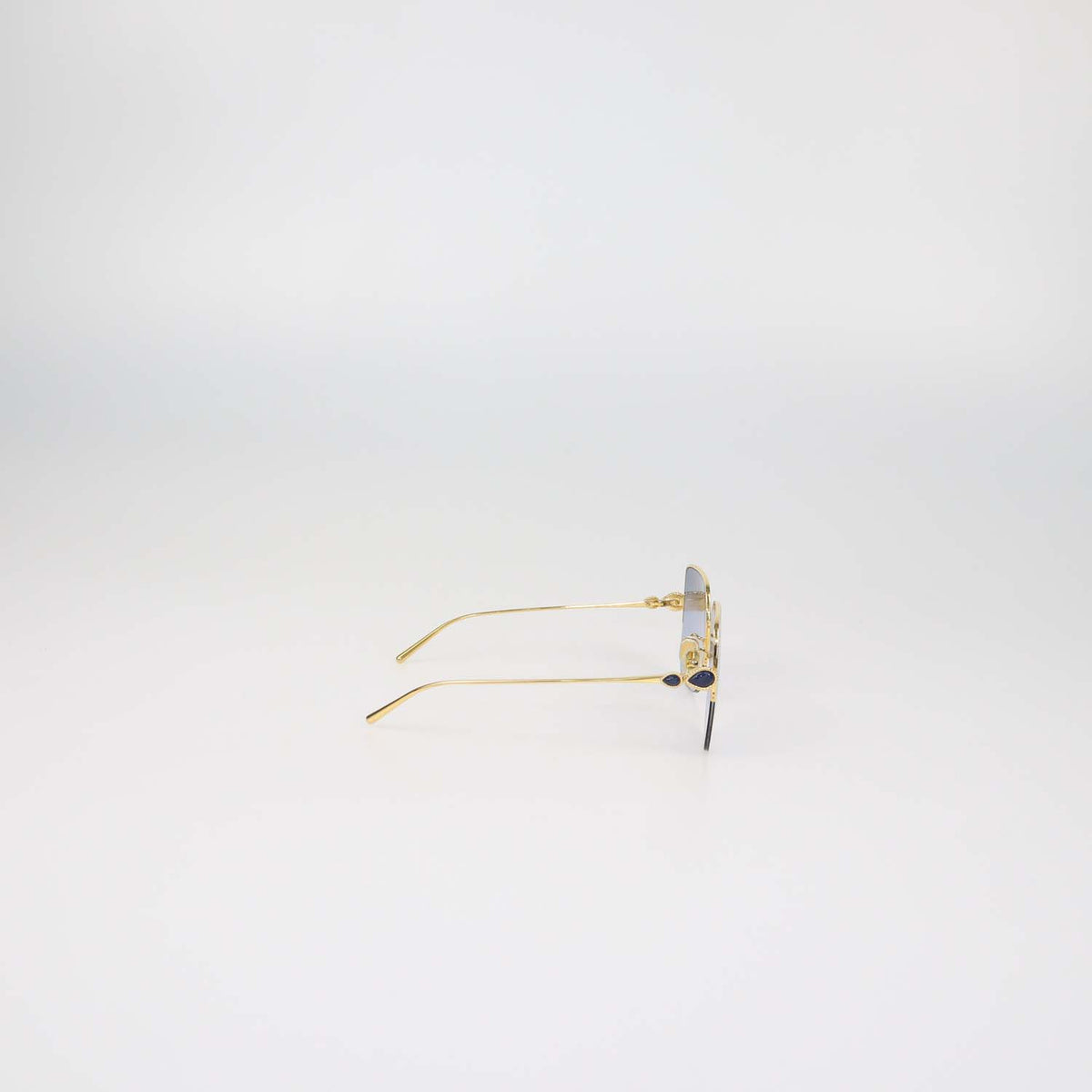 Boucheron Gold.Blue Gradient Serpent Boheme Square Sunglasses
