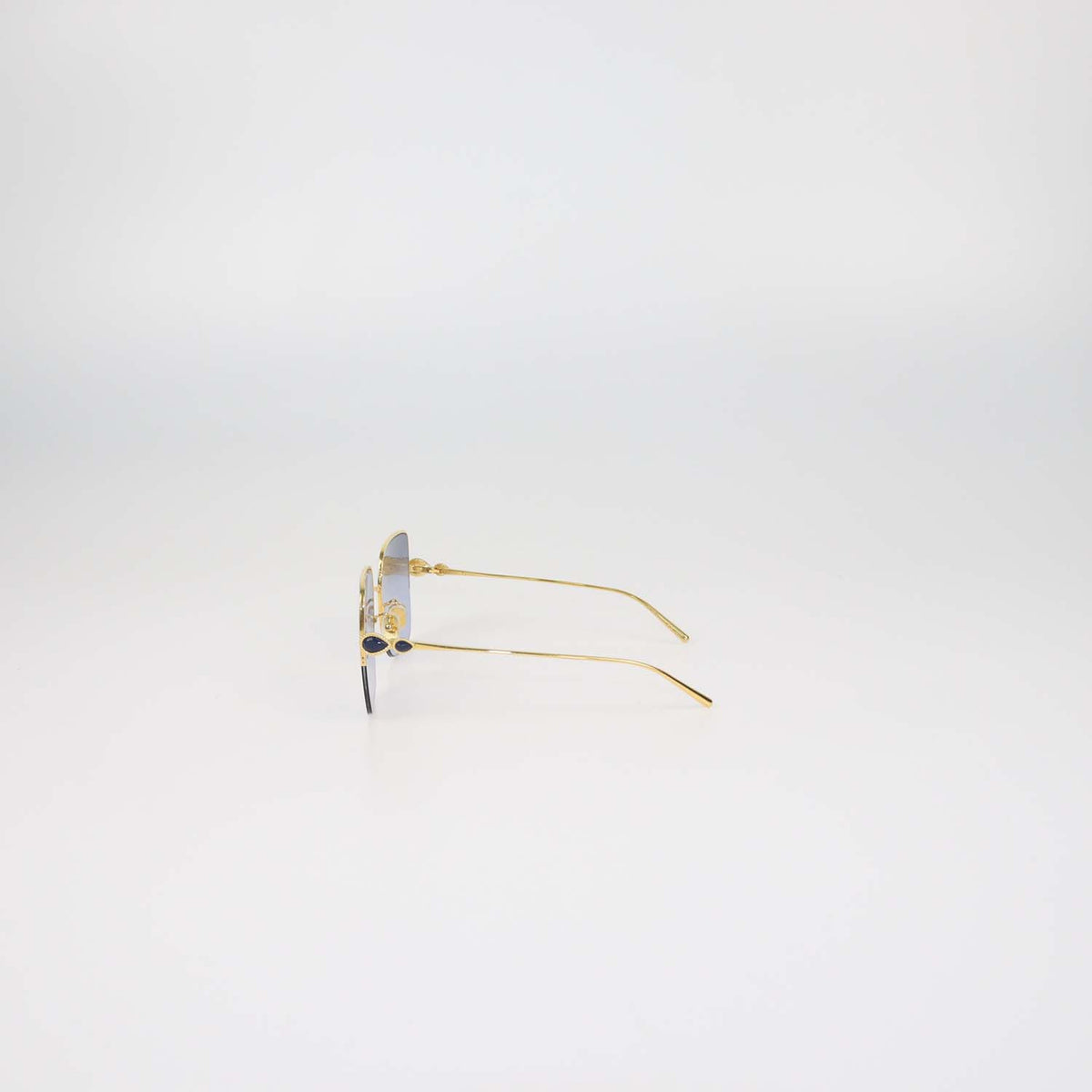 Boucheron Gold.Blue Gradient Serpent Boheme Square Sunglasses