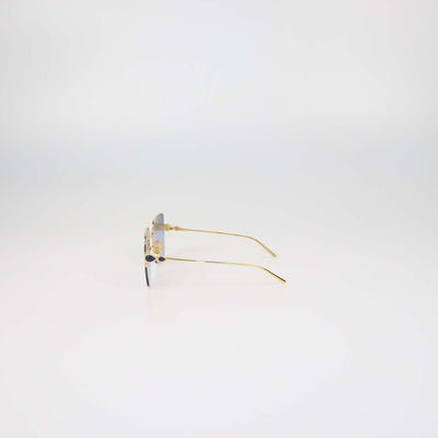 Boucheron Gold.Blue Gradient Serpent Boheme Square Sunglasses