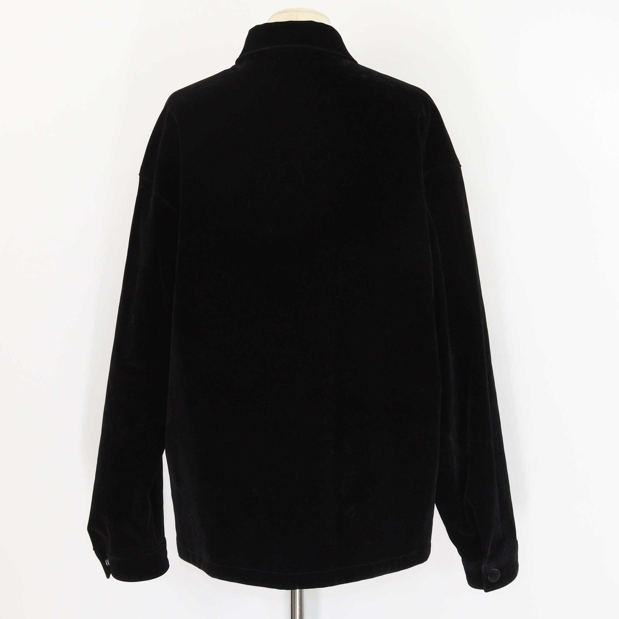 Prada Black Velvet Plaque Logo Button Jacket Mens Prada 