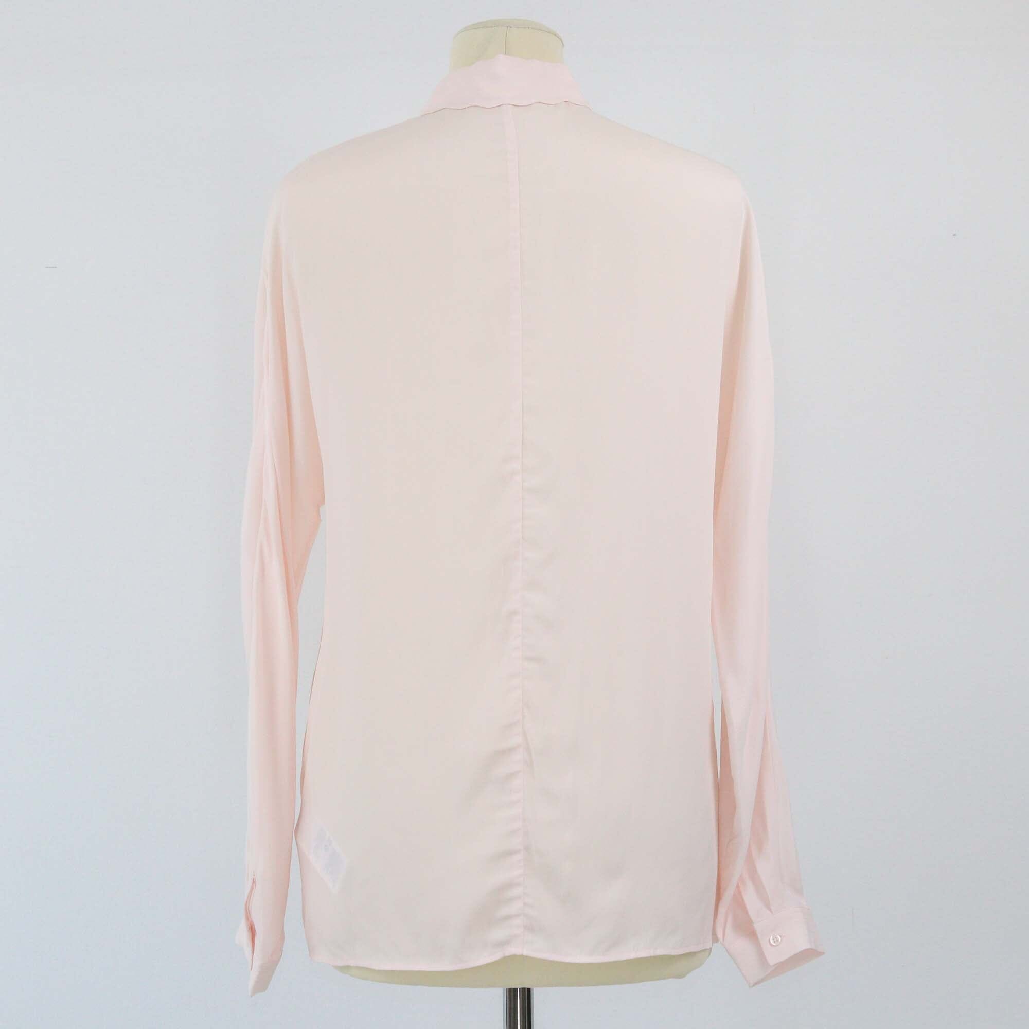 Maje Light Pink Double Pocket Detailed Long Sleeve Shirt Womens Maje 