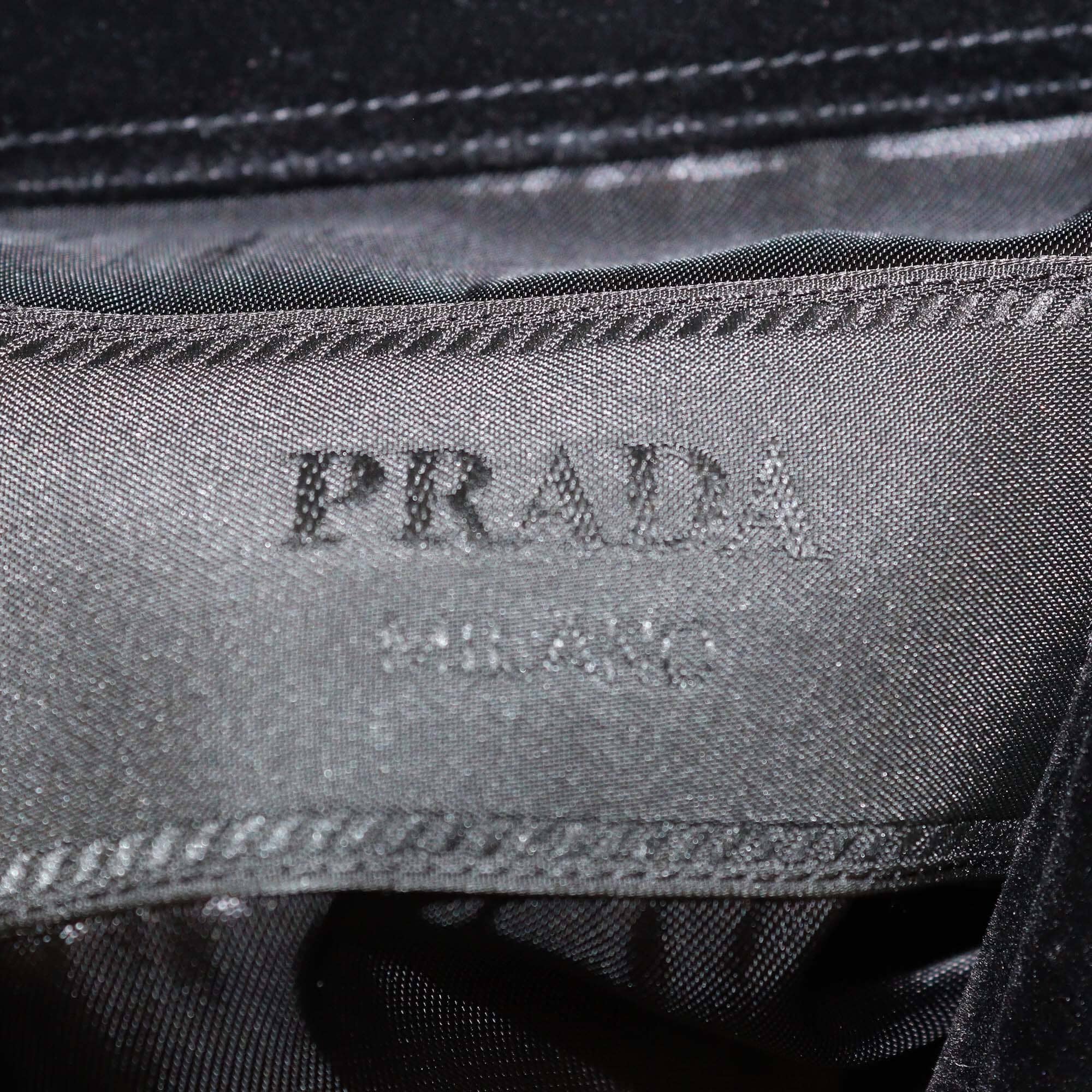 Prada Black Velvet Plaque Logo Button Jacket Mens Prada 