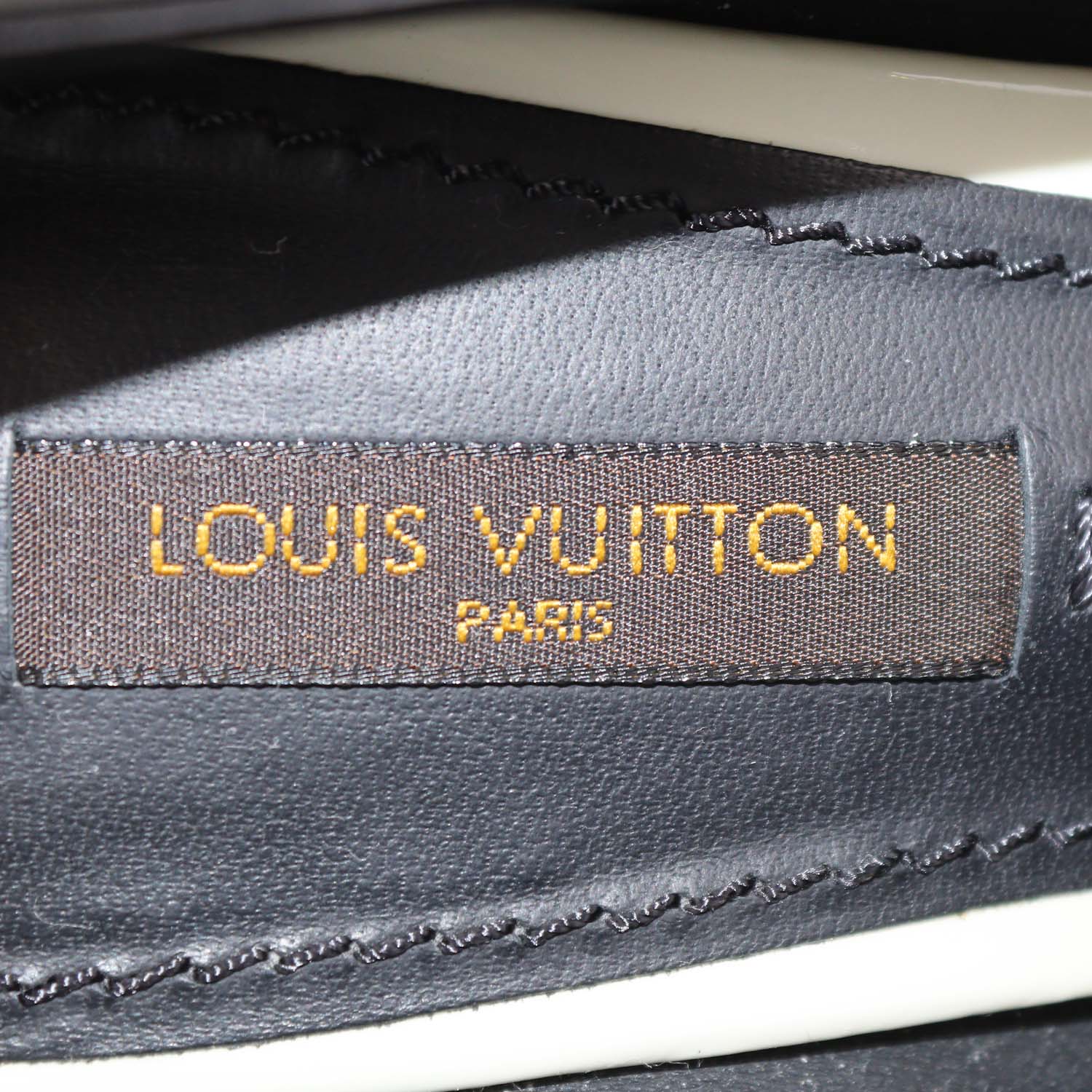 Louis Vuitton Black Patent Leather Eyeline Peep Toe Platform Pumps