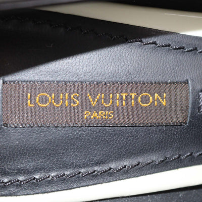Louis Vuitton Black Patent Leather Eyeline Peep Toe Platform Pumps