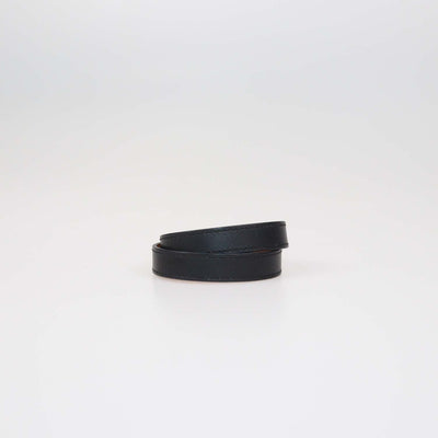 Hermes Black Leather Double Tour Kelly Bracelet