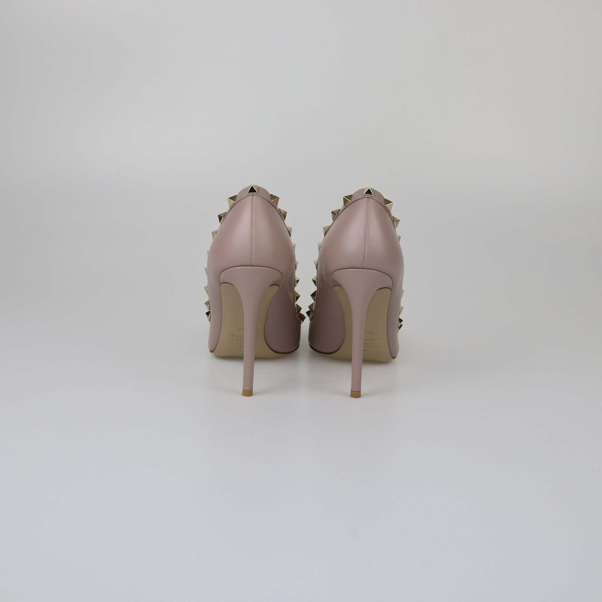 Valentino Rose Mauve Rockstud Pointed Toe Pumps Womens Valentino 