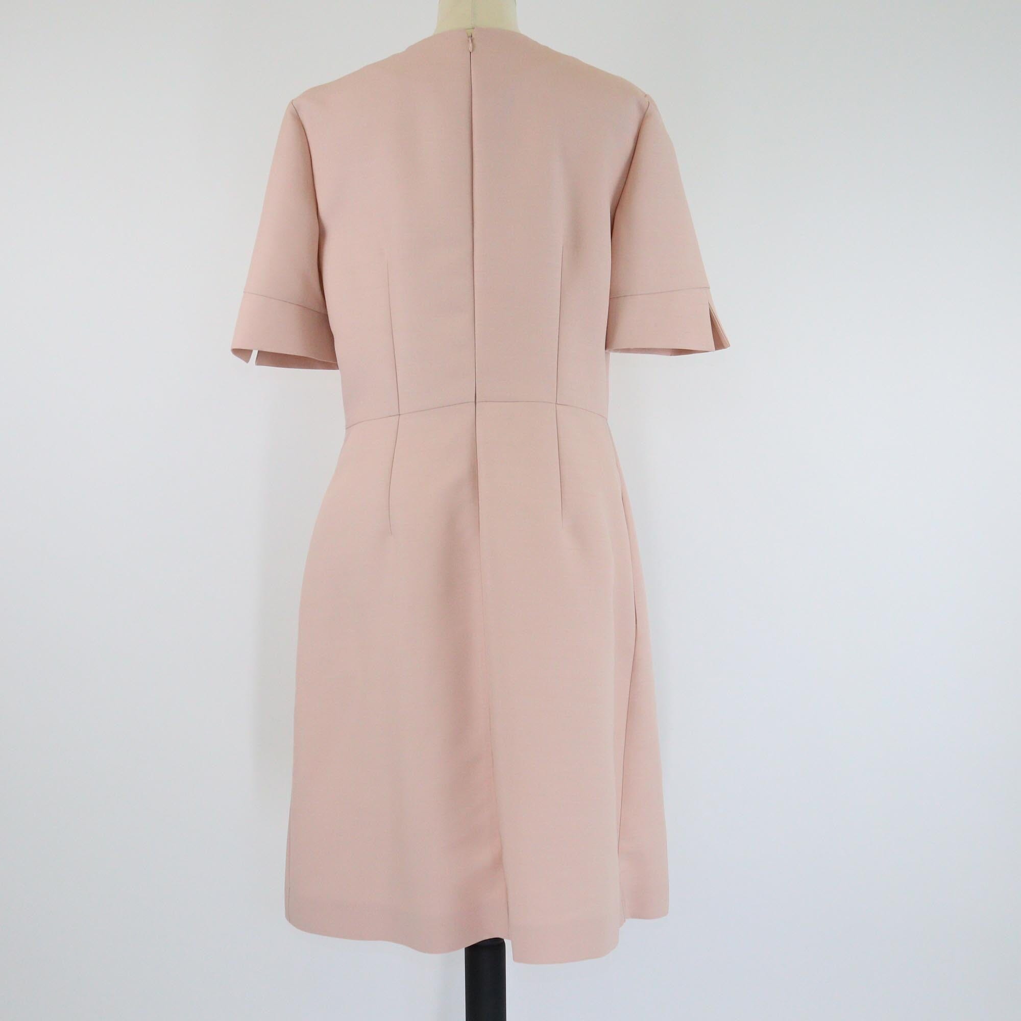 Stella McCartney Blush Pink Short Sleeve Midi Dress Womens Stella McCartney 