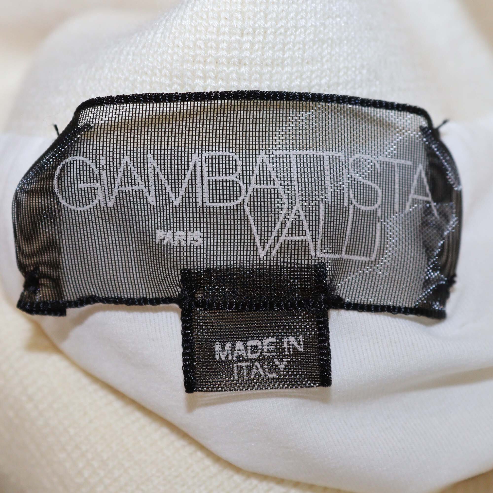 Giambattista Valli Cream Wool Sleeveless Turtleneck Sweater Womens Giambattista Valli 