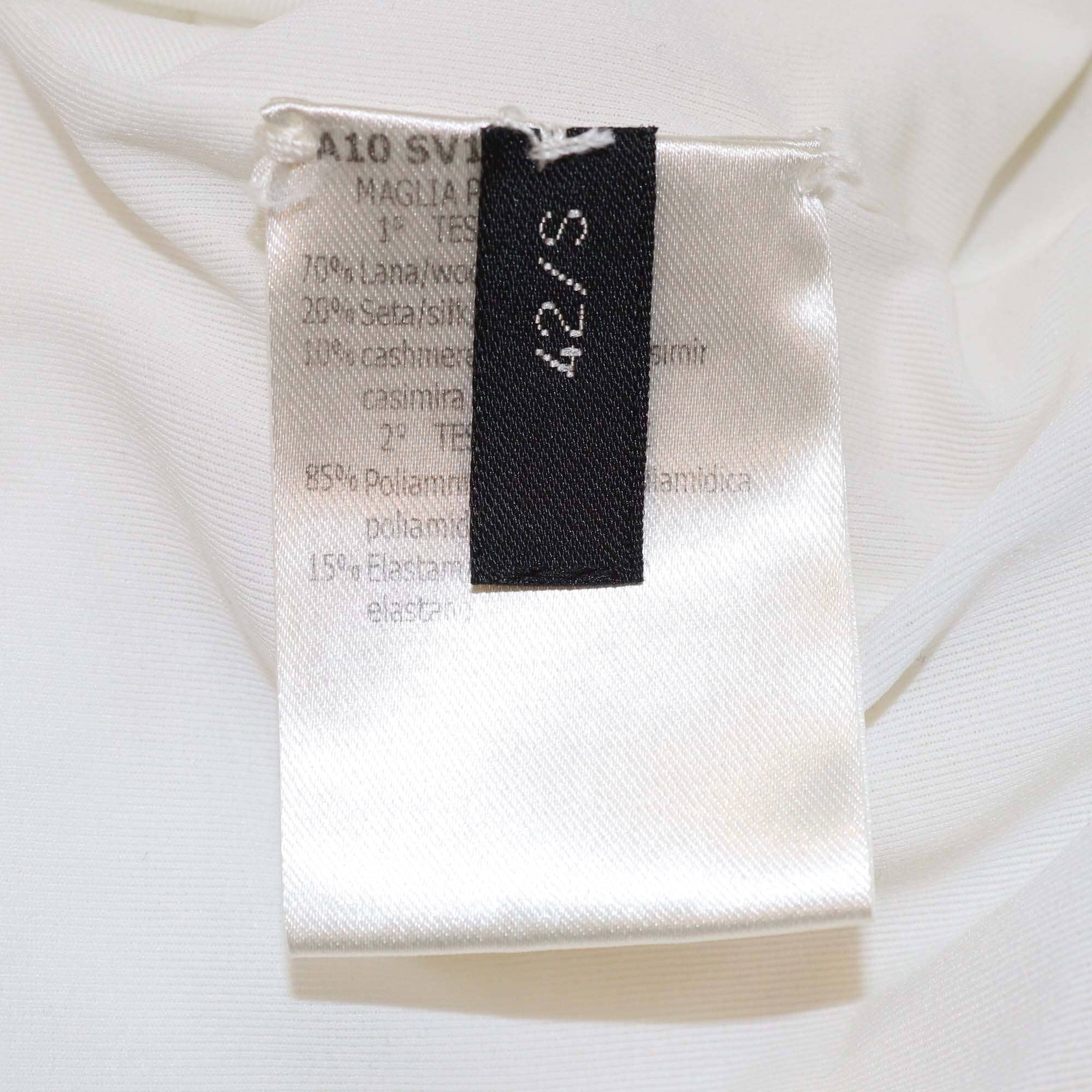Giambattista Valli Cream Wool Sleeveless Turtleneck Sweater Womens Giambattista Valli 