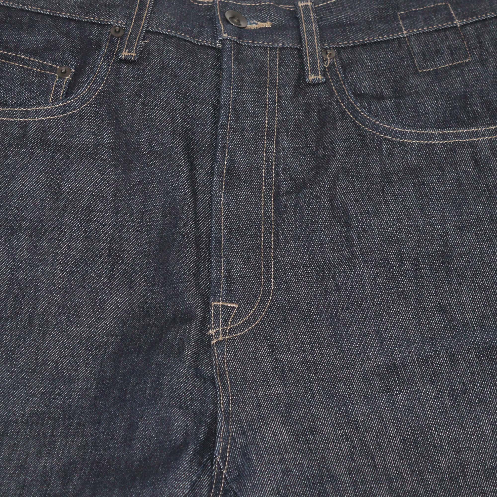 Rick Owens Drkshdw Dark Blue Cropped Torrence Jeans