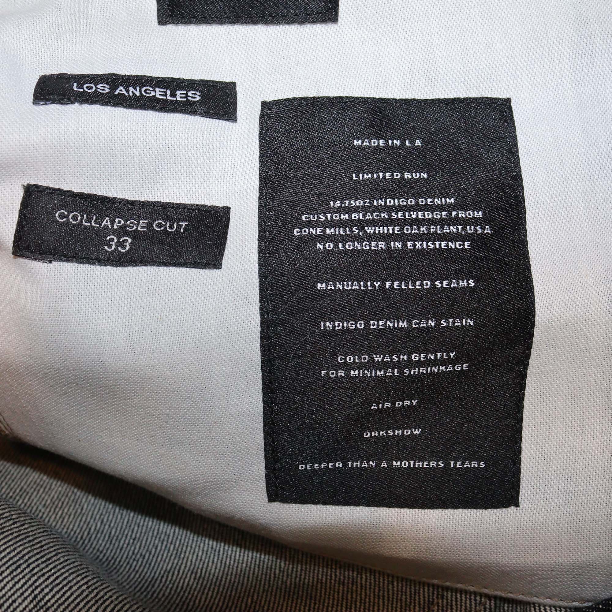 Rick Owens Drkshdw Dark Blue Cropped Torrence Jeans