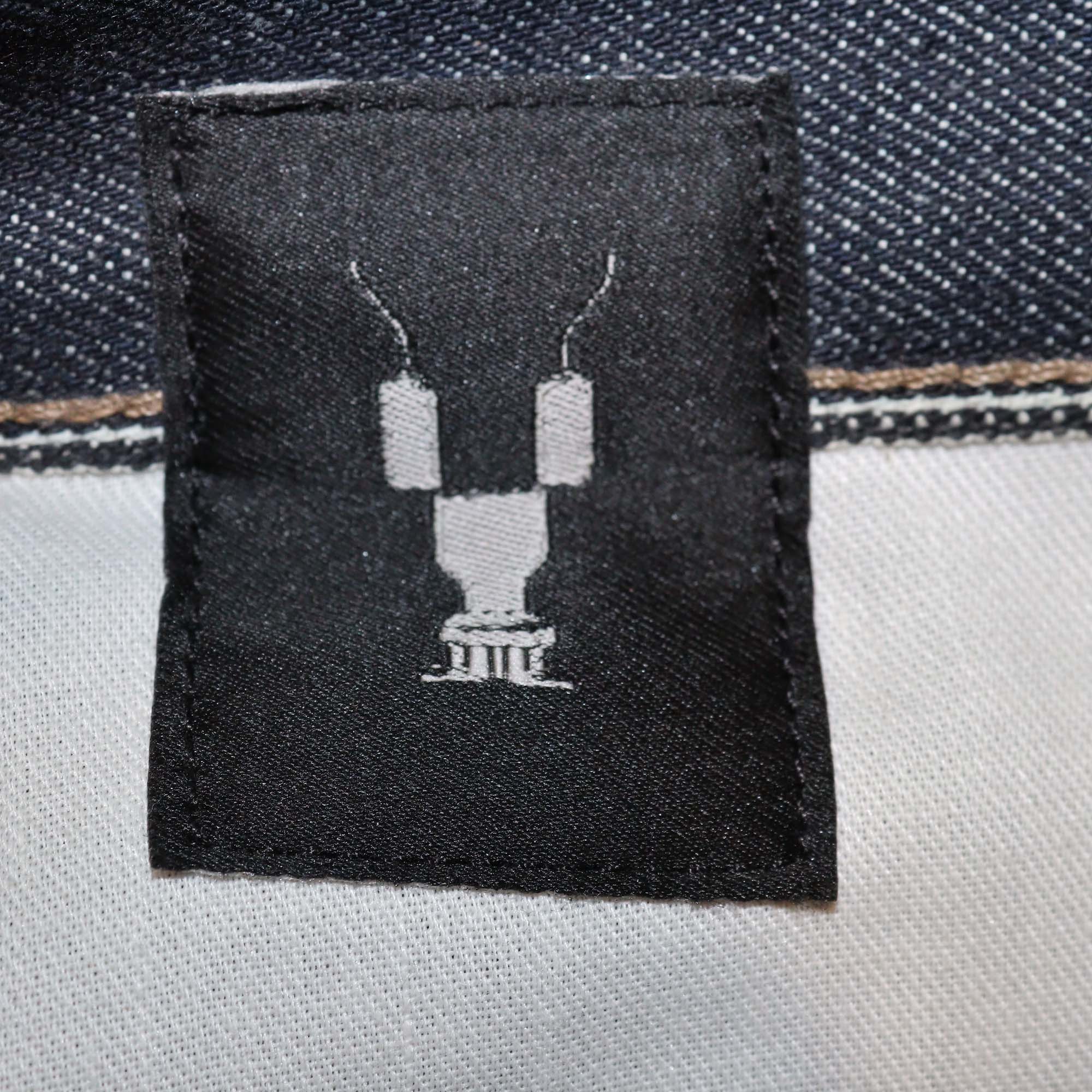 Rick Owens Drkshdw Dark Blue Cropped Torrence Jeans