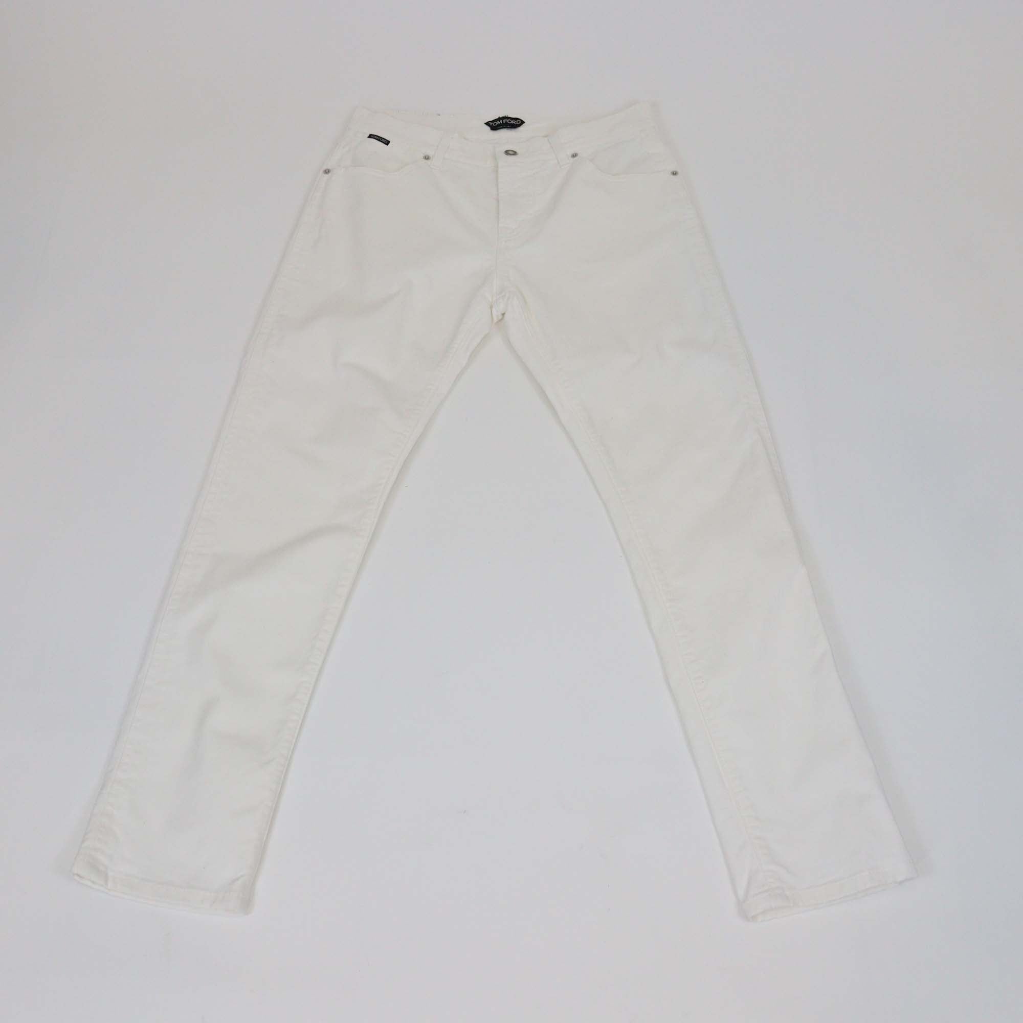 Tom Ford White Denim Straight Leg Pants