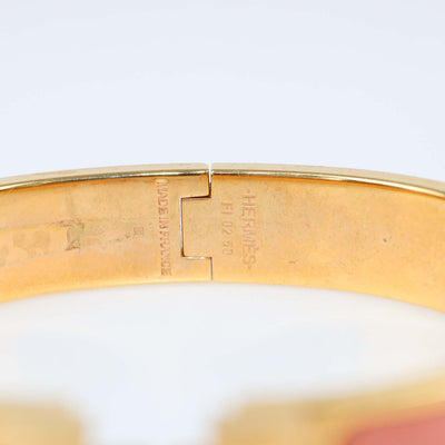 Hermes Gold,Papeye Enamel Clic H PM Bracelet