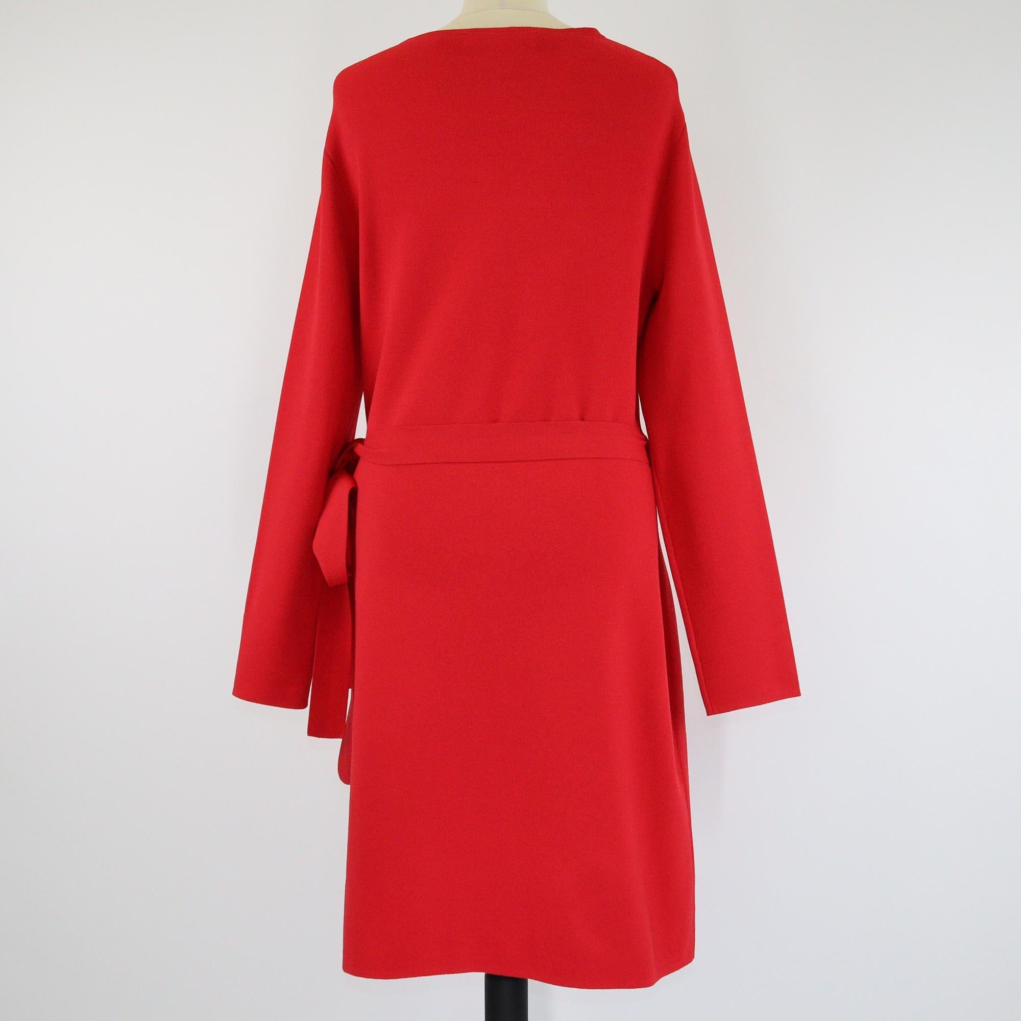 Diane von Furstenberg Red Wrap Belted Midi Dress Womens Diane von Furstenberg 