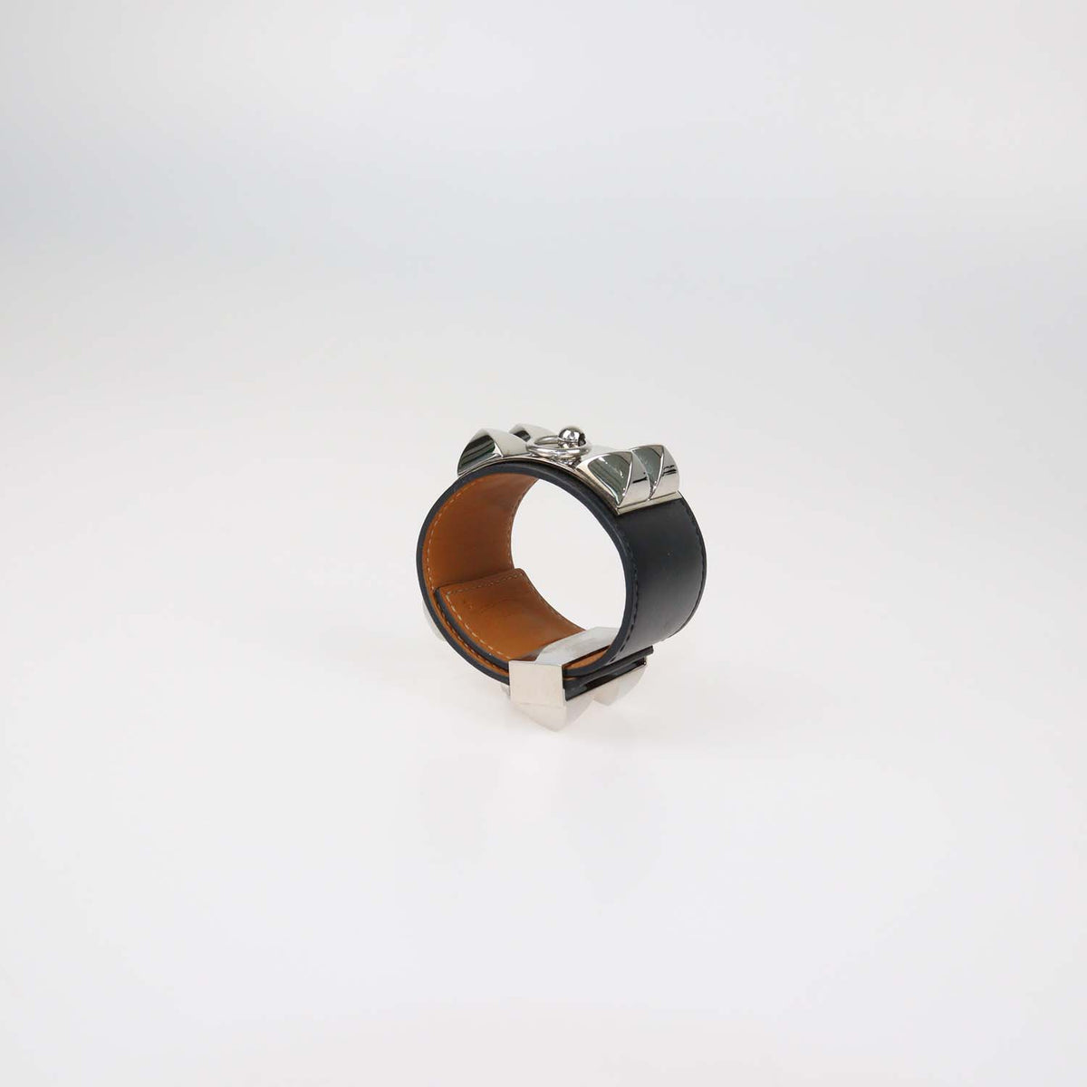 Hermes Black Swift Leather Collier de Chien Bracelet