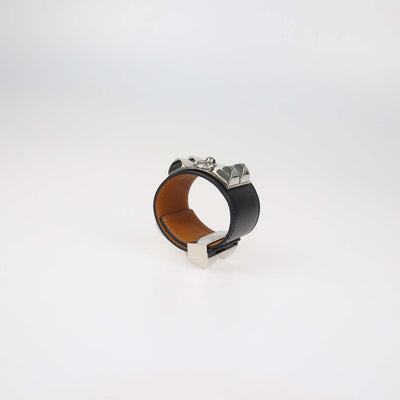 Hermes Black Swift Leather Collier de Chien Bracelet