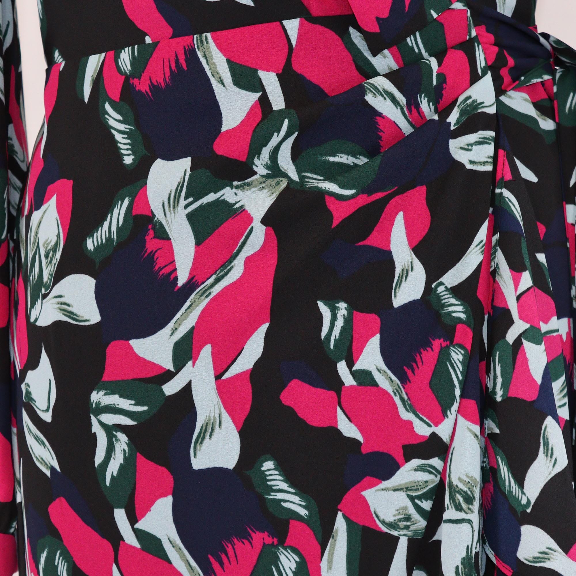 Diane von Furstenberg Multicolor Floral Print Midi Dress Womens Diane von Furstenberg 
