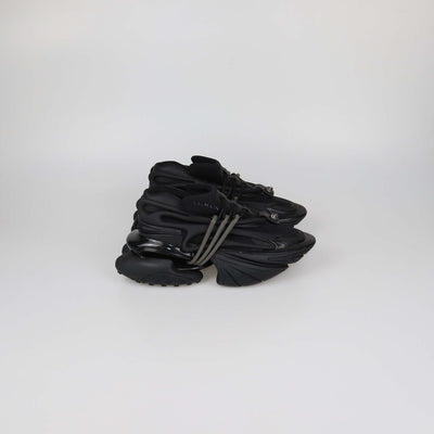 Balmain Black Neoprene and Rubber Unicorn low Top Sneakers