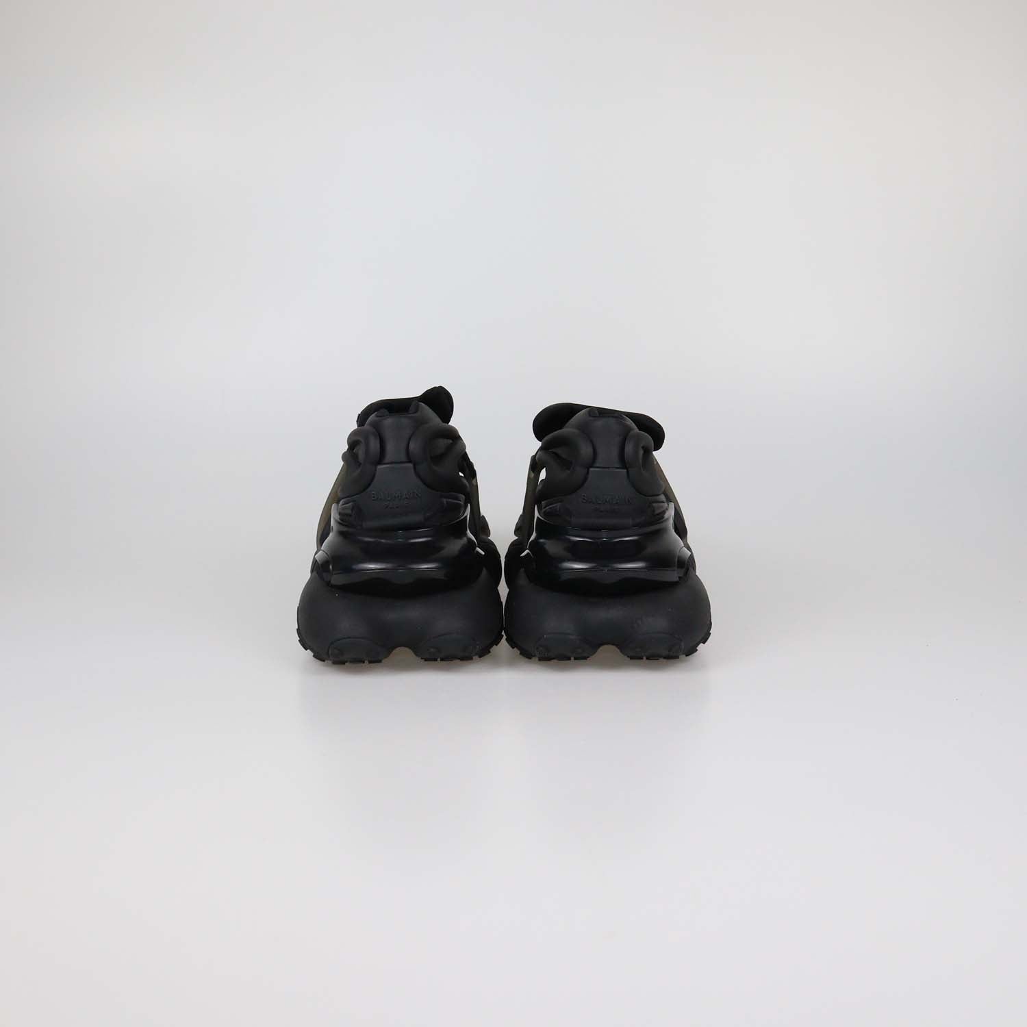 Balmain Black Neoprene and Rubber Unicorn low Top Sneakers