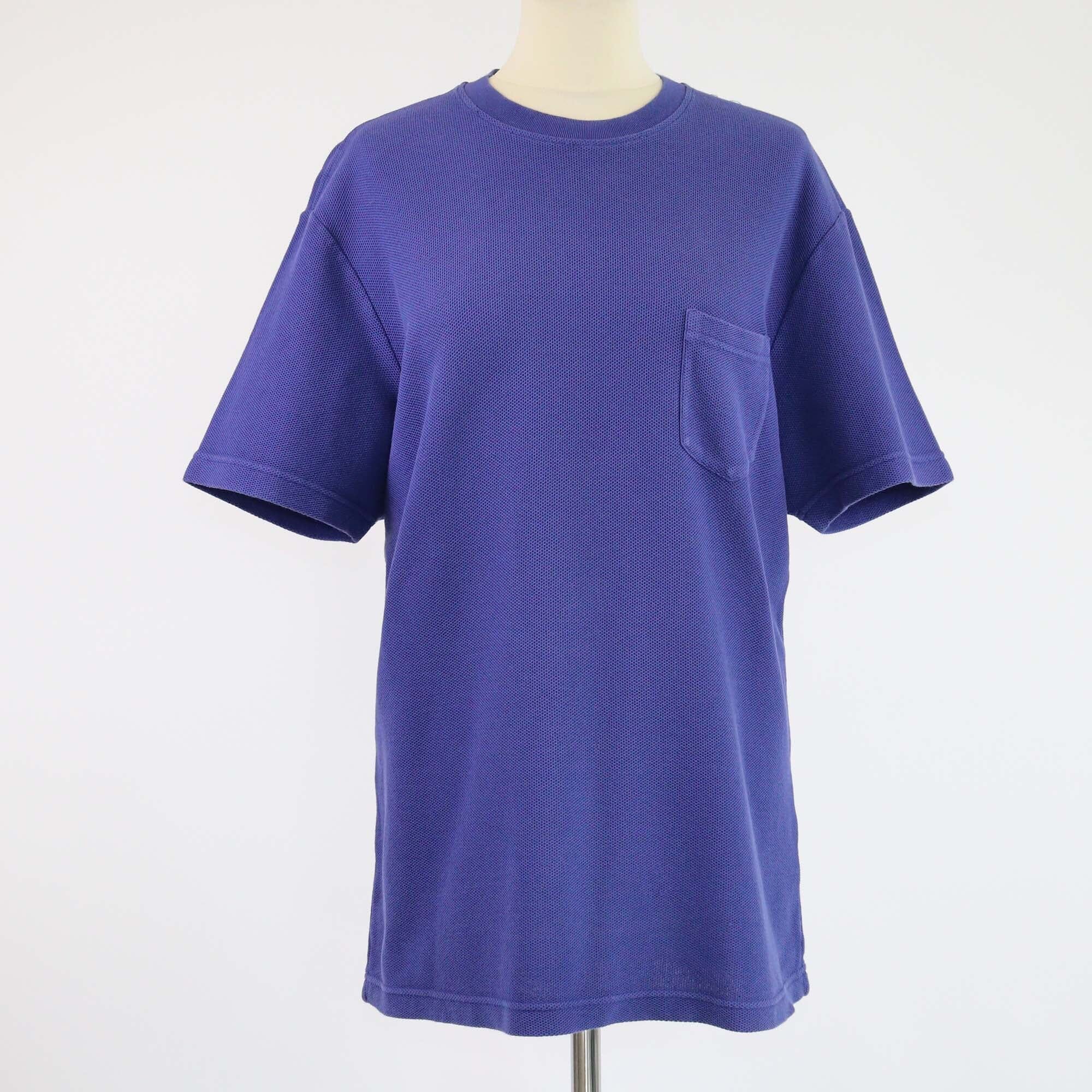 Loro Piana Blue Pique Short Sleeve T-Shirt Mens Loro Piana 